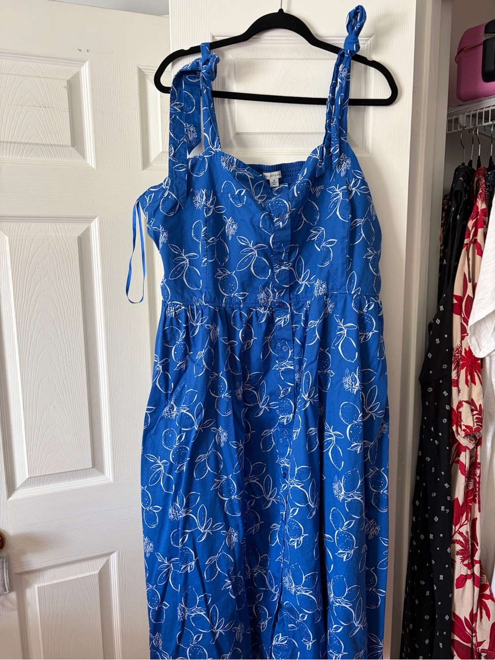 2X Free Assembly Floral Tie-Shoulder Sundress